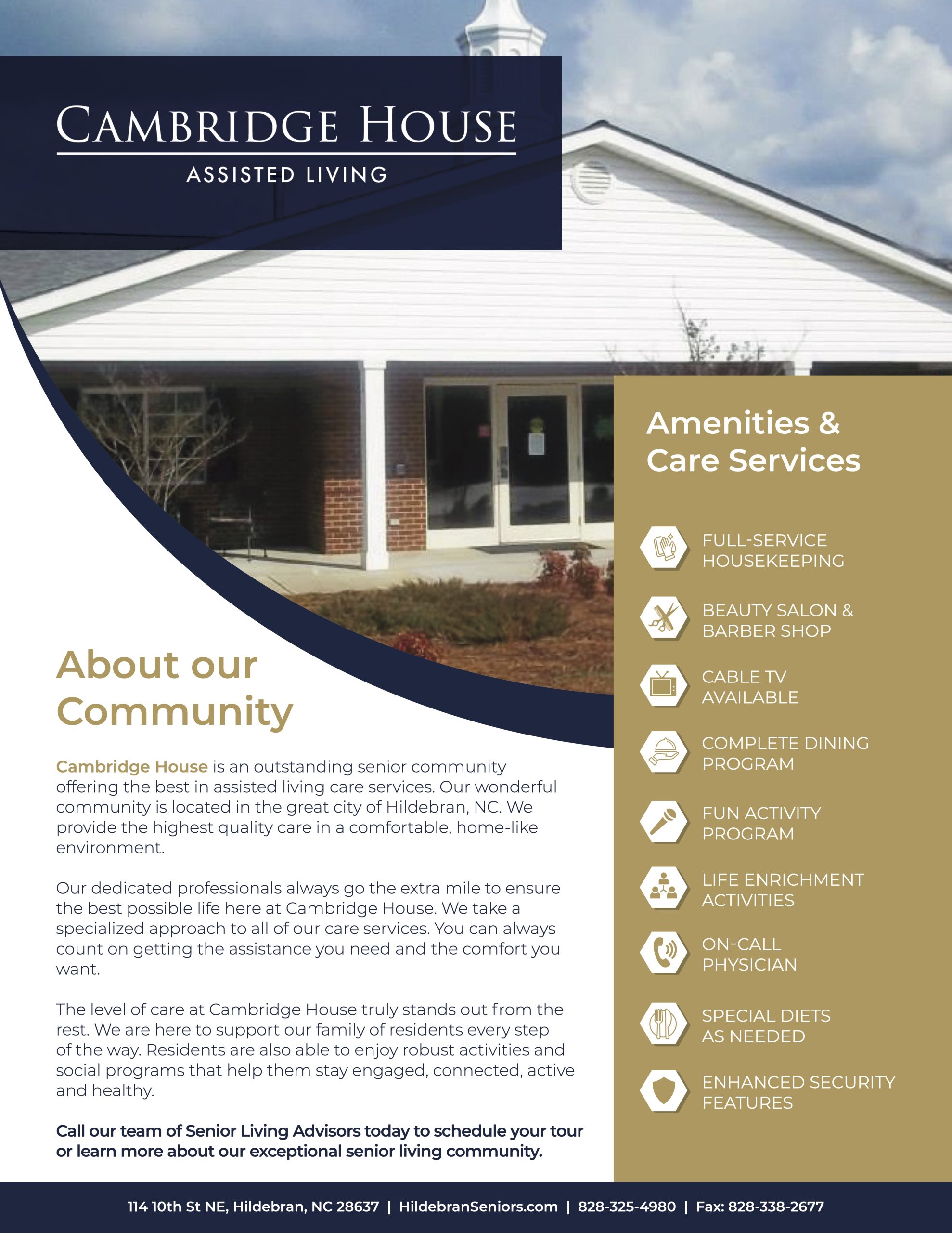 Cambridge House - About our Services